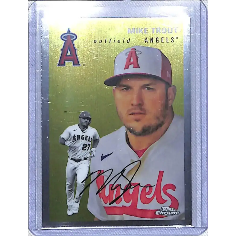 2023 Topps Chrome Platinum Anniversary Image Variation #188 Mike Trout NM-MT Los Angeles Angels Baseball Card