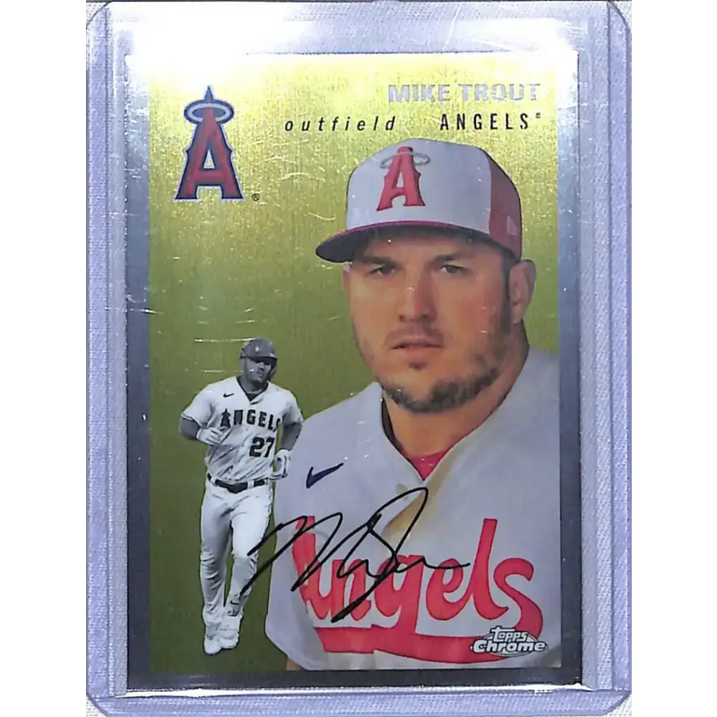 2023 Topps Chrome Platinum Anniversary Image Variation #188 Mike Trout NM-MT Los Angeles Angels Baseball Card