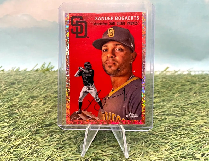 2023 Topps Chrome Platinum Xander Bogaerts ROSE GOLD SPECKLE REFRACTOR #/75