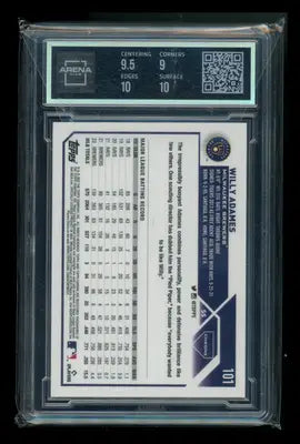 2023 Topps Chrome Purple Speckle Refractor Willy Adames #101 263/299 AC 9.5 - Baseball Card Single