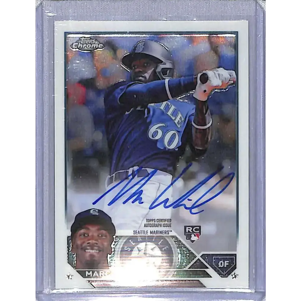 2023 Topps Chrome #RA-MWI Marcus Wilson Rookie Autographs NM-MT Baseball Card - Baseball Card Single