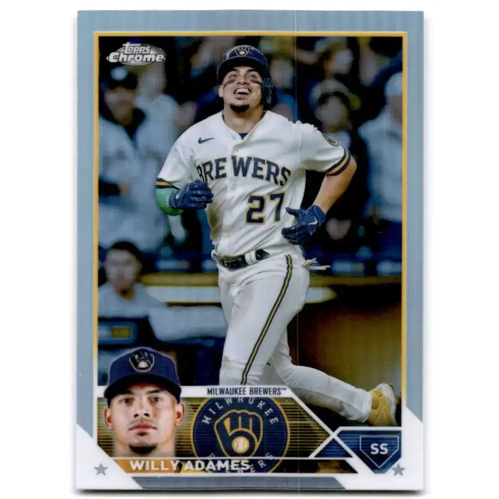 2023 Topps Chrome Refractor #101 Willy Adames NM-MT Milwaukee Brewers Baseball Card - Baseball Card Single