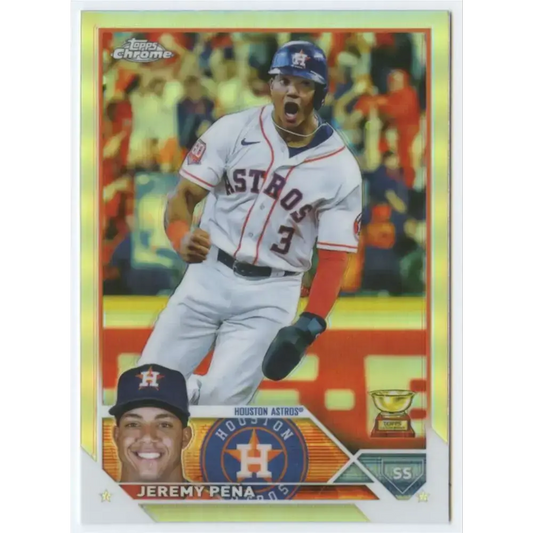 2023 Topps Chrome Refractor #113 Jeremy Pena NM-MT Houston Astros Baseball Card - Baseball Card Single
