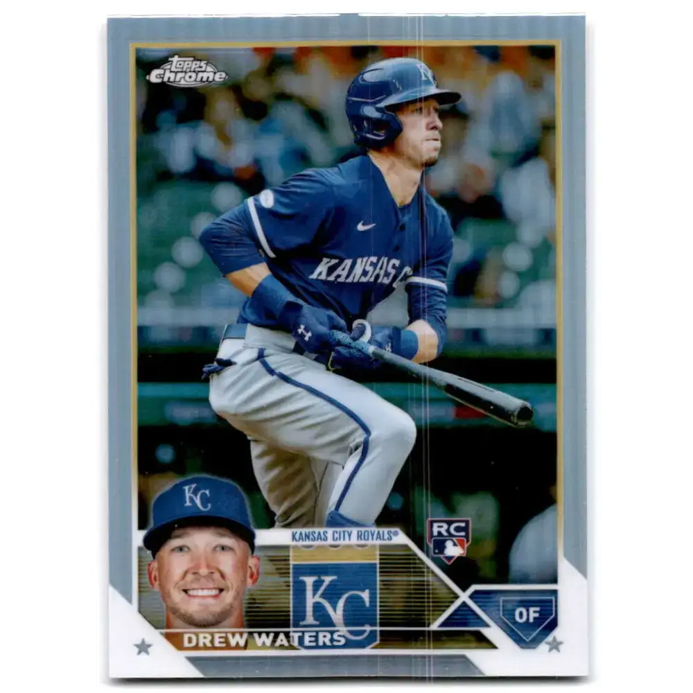 2023 Topps Chrome Refractor #147 Drew Waters NM-MT RC Rookie Kansas City Royals Baseball Card - Baseball Card Single