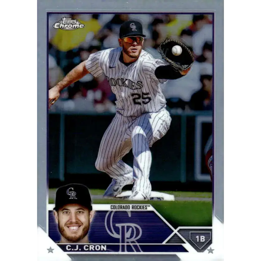 2023 Topps Chrome Refractor #160 C.J. Cron NM-MT Colorado Rockies Baseball Card - Baseball Card Single