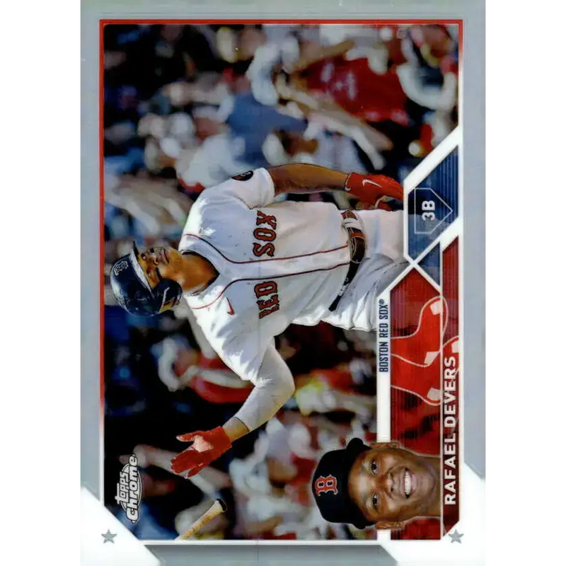 2023 Topps Chrome Refractor #206 Rafael Devers NM-MT Boston Red Sox Baseball Card - Baseball Card Single
