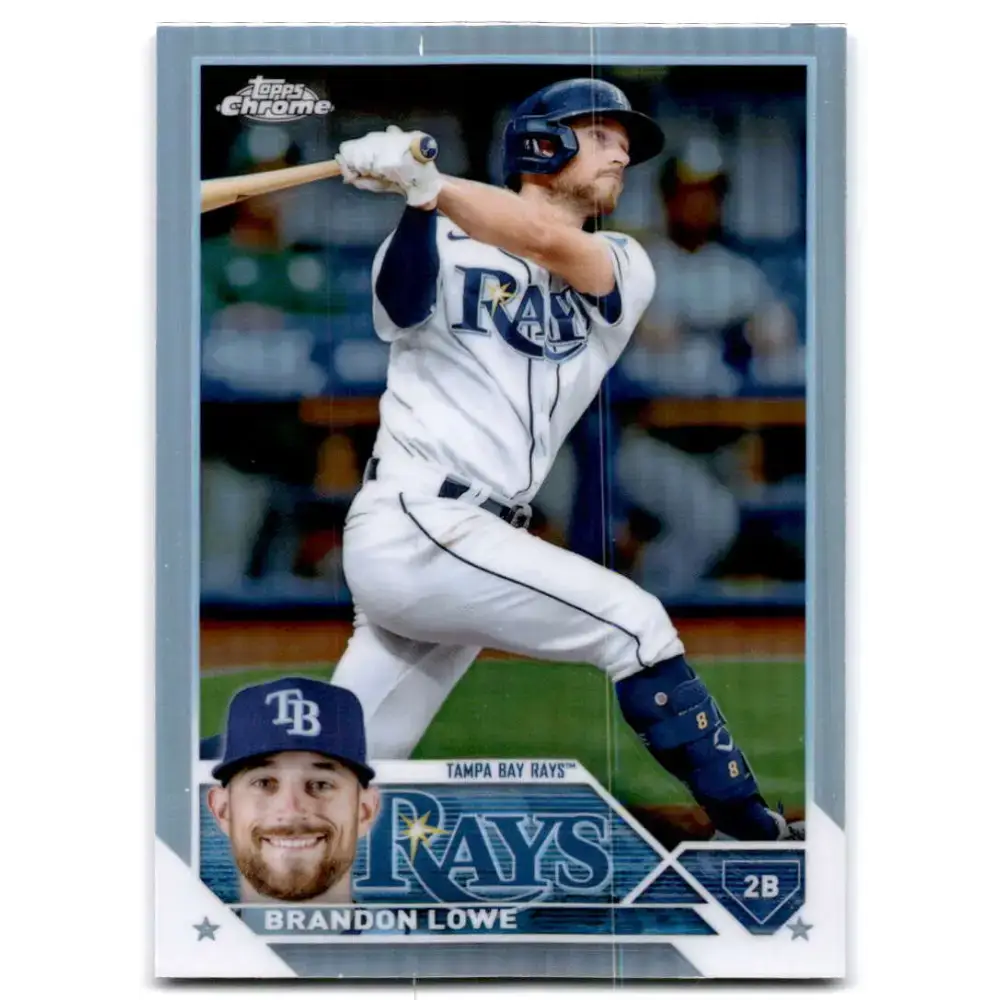 2023 Topps Chrome Refractor #208 Brandon Lowe NM-MT Tampa Bay Rays Baseball Card - Baseball Card Single