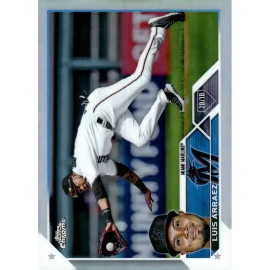 2023 Topps Chrome Refractor #47 Luis Arraez NM-MT Miami Marlins Baseball Card - Baseball Card Single