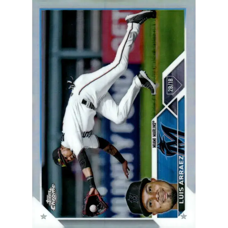 2023 Topps Chrome Refractor #47 Luis Arraez NM-MT Miami Marlins Baseball Card - Baseball Card Single