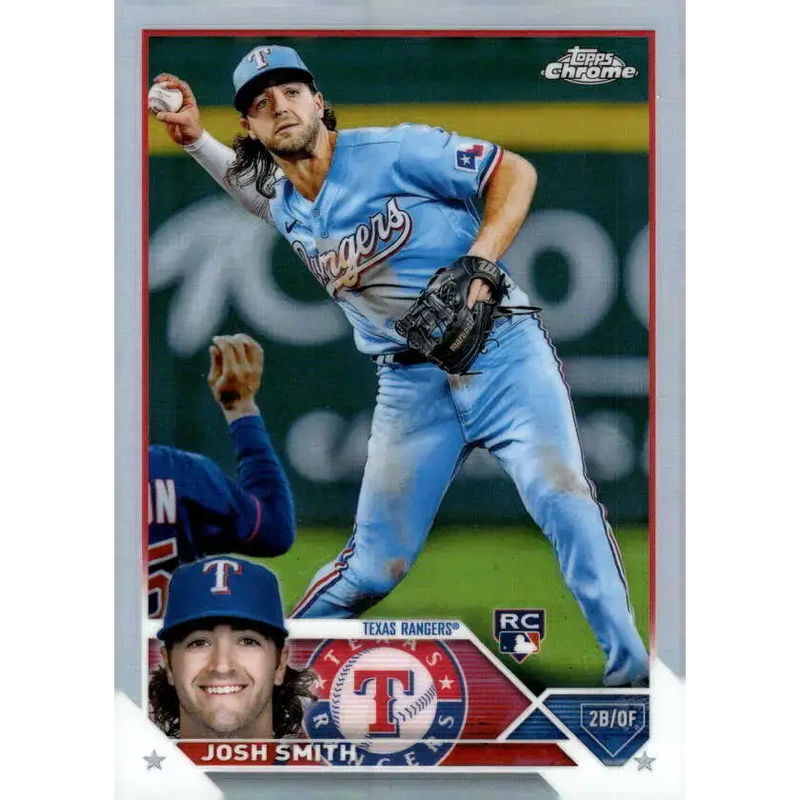 2023 Topps Chrome Refractor #73 Josh Smith NM-MT RC Rookie Texas Rangers Baseball Card - Baseball Card Single
