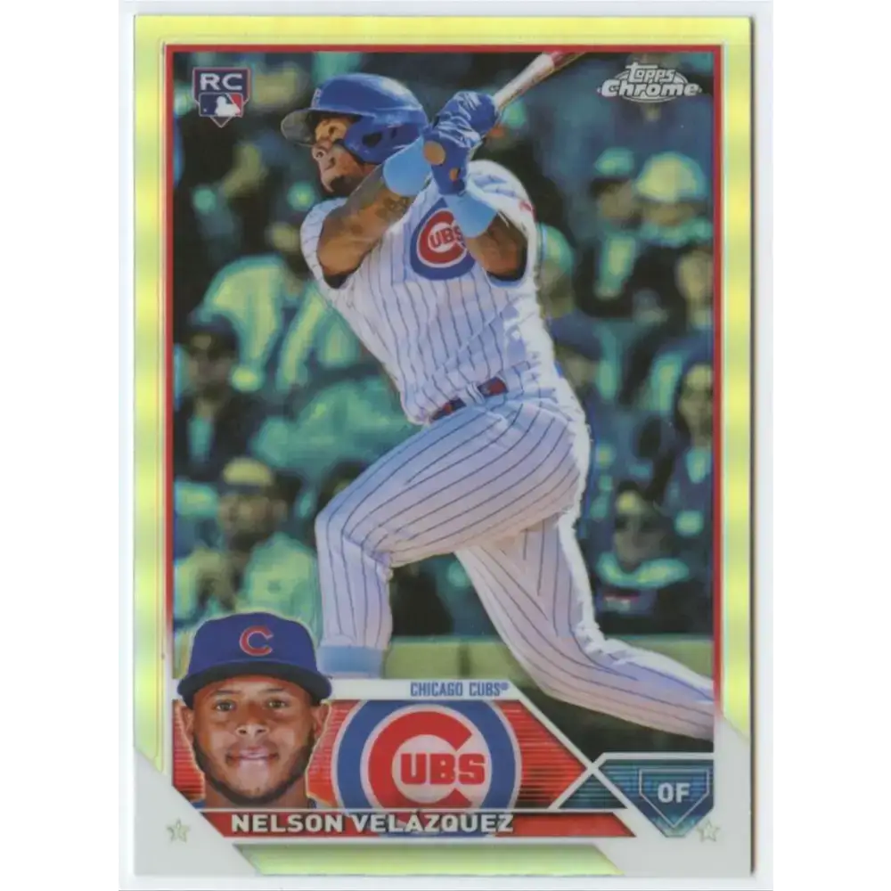 2023 Topps Chrome Refractor #82 Nelson Velazquez NM-MT RC Rookie Chicago Cubs Baseball Card - Baseball Card Single