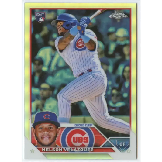 2023 Topps Chrome Refractor #82 Nelson Velazquez NM-MT RC Rookie Chicago Cubs Baseball Card - Baseball Card Single