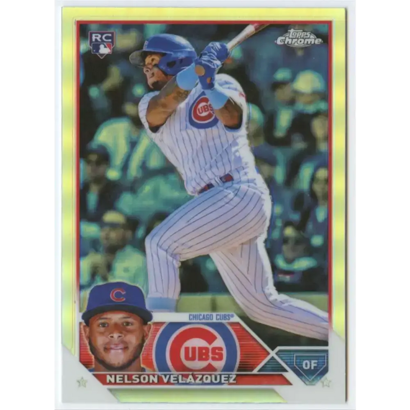 2023 Topps Chrome Refractor #82 Nelson Velazquez NM-MT RC Rookie Chicago Cubs Baseball Card - Baseball Card Single