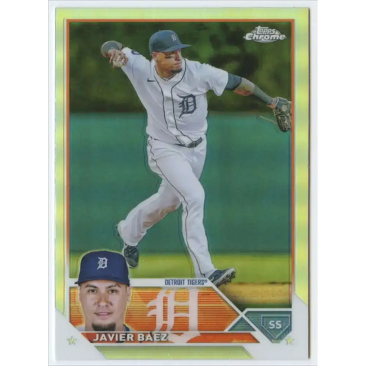 2023 Topps Chrome Refractor #83 Javier Baez NM-MT Detroit Tigers Baseball Card - Baseball Card Single