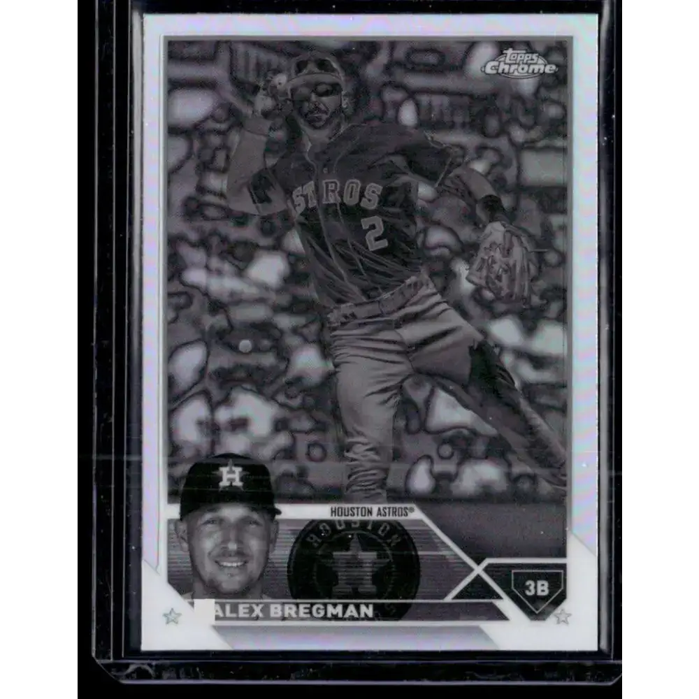2023 Topps Chrome Refractor Negative #205 Alex Bregman NM-MT Houston Astros Baseball Card - Baseball Card Single
