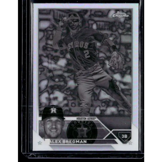 2023 Topps Chrome Refractor Negative #205 Alex Bregman NM-MT Houston Astros Baseball Card - Baseball Card Single