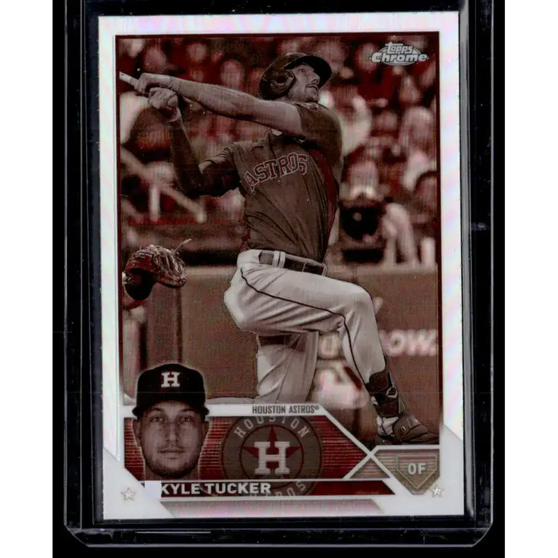 2023 Topps Chrome Refractor Negative #6 Kyle Tucker NM-MT Houston Astros Baseball Card - Baseball Card Single