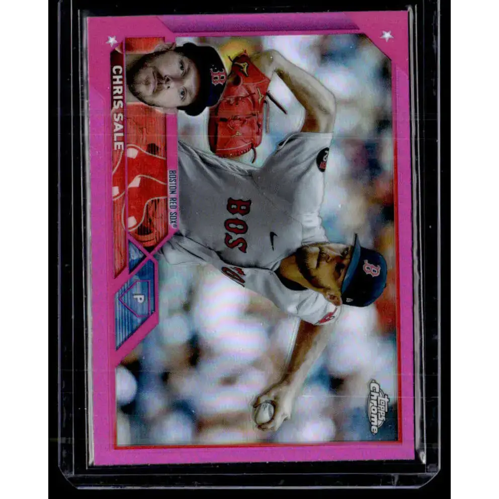2023 Topps Chrome Refractor Pink #131 Chris Sale NM-MT Boston Red Sox Baseball Card - Baseball Card Single