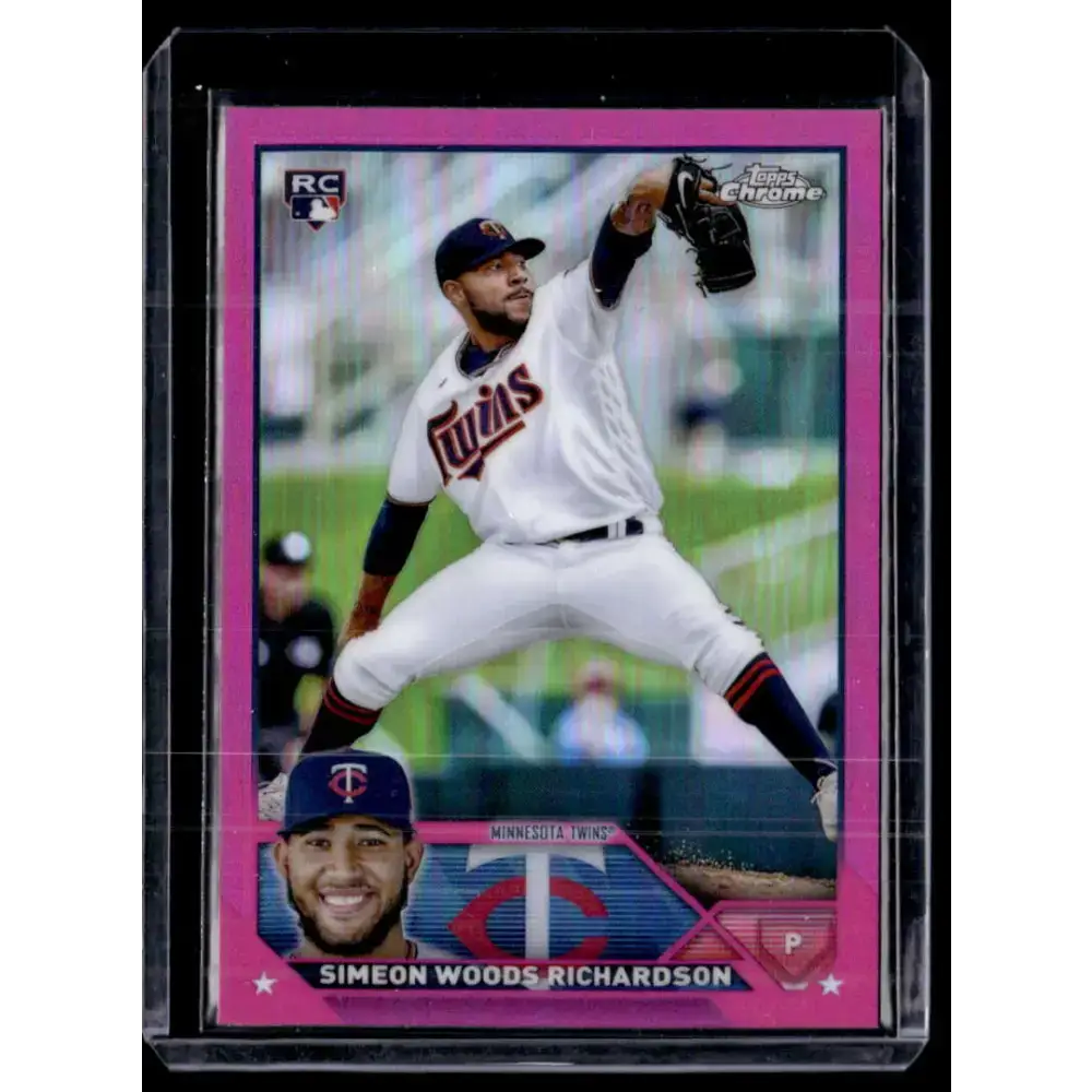 2023 Topps Chrome Refractor Pink #173 Simeon Woods Richardson NM-MT RC Rookie Minnesota Twins Baseball Card - Baseball
