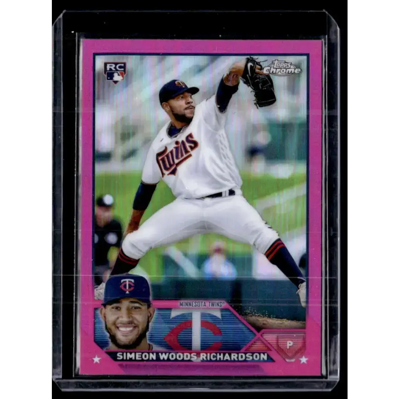 2023 Topps Chrome Refractor Pink #173 Simeon Woods Richardson NM-MT RC Rookie Minnesota Twins Baseball Card - Baseball