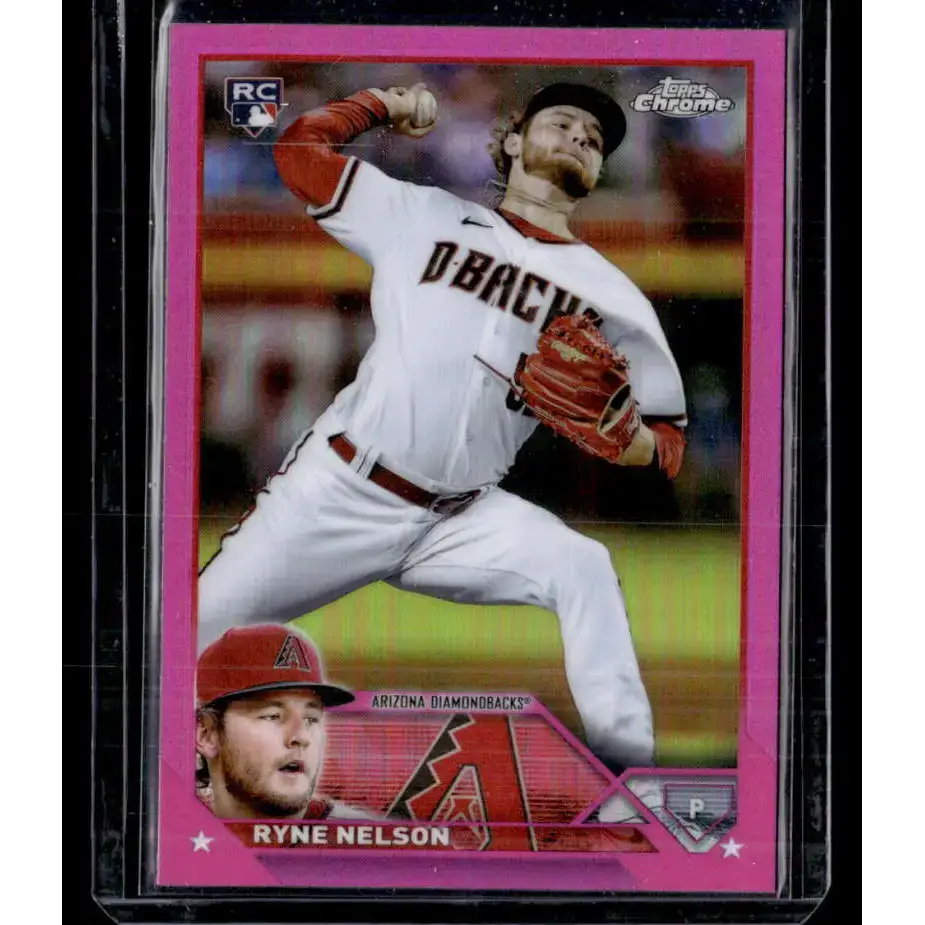 2023 Topps Chrome Refractor Pink #193 Ryne Nelson NM-MT RC Rookie Arizona Diamondbacks Baseball Card - Baseball Card