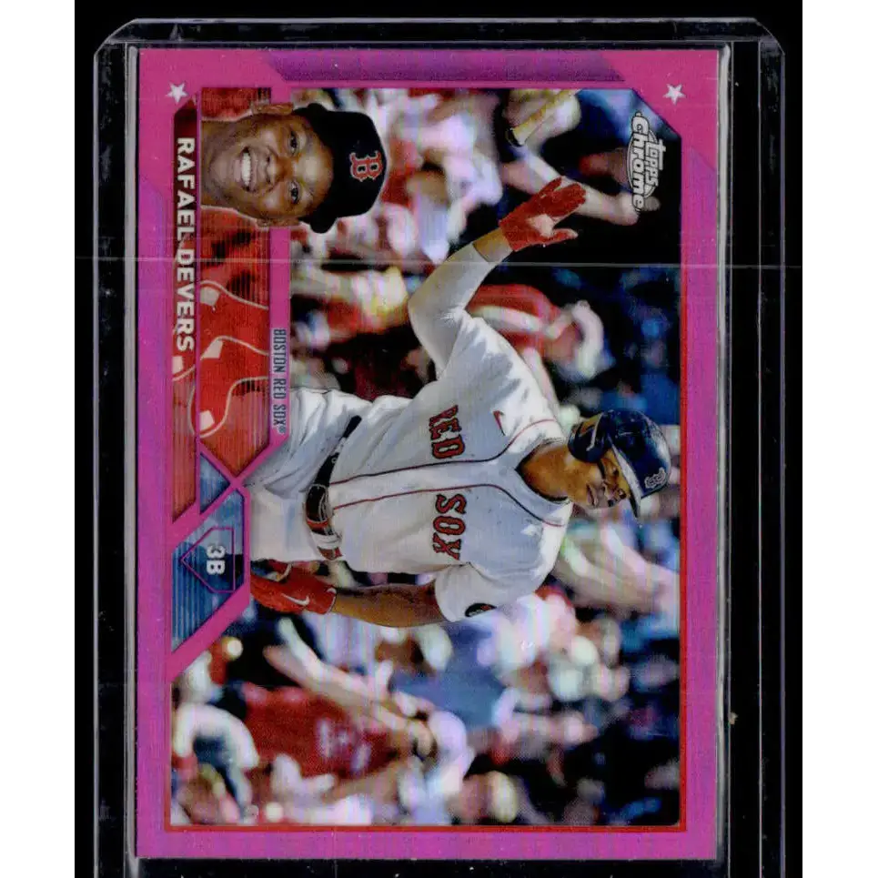2023 Topps Chrome Refractor Pink #206 Rafael Devers NM-MT Boston Red Sox Baseball Card - Baseball Card Single