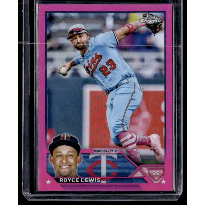 2023 Topps Chrome Refractor Pink #51 Royce Lewis NM-MT Minnesota Twins Baseball Card - Baseball Card Single