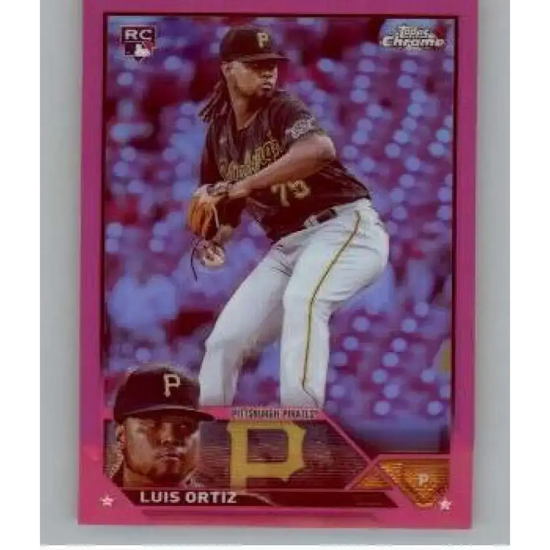 2023 Topps Chrome Refractor Pink #64 Luis Ortiz NM-MT RC Rookie Pittsburgh Pirates Baseball Card - Baseball Card Single