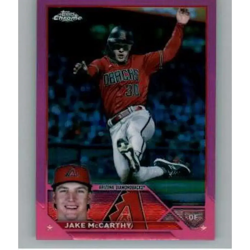 2023 Topps Chrome Refractor Pink #86 Jake McCarthy NM-MT Arizona Diamondbacks Baseball Card - Baseball Card Single