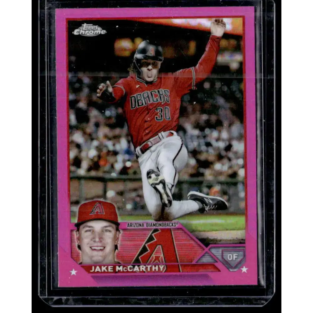 2023 Topps Chrome Refractor Pink #86 Jake McCarthy NM-MT Arizona Diamondbacks Baseball Card - Baseball Card Single