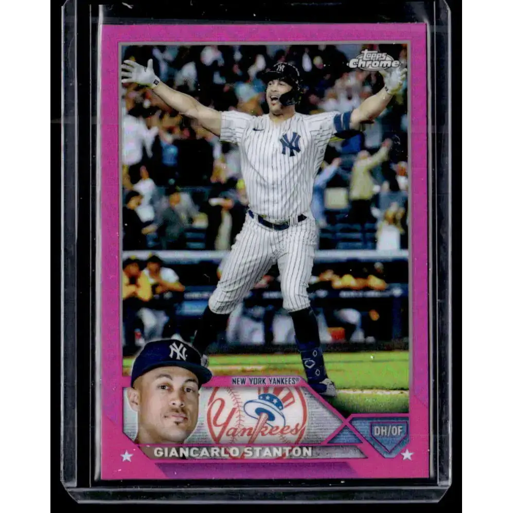 2023 Topps Chrome Refractor Pink #90 Giancarlo Stanton NM-MT New York Yankees Baseball Card - Baseball Card Single