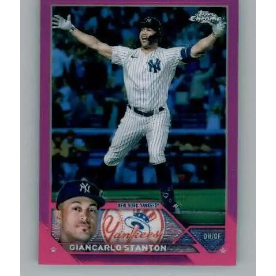 2023 Topps Chrome Refractor Pink #90 Giancarlo Stanton NM-MT New York Yankees Baseball Card - Baseball Card Single