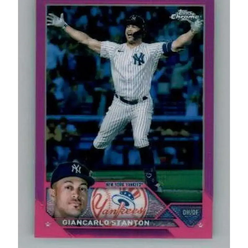 2023 Topps Chrome Refractor Pink #90 Giancarlo Stanton NM-MT New York Yankees Baseball Card - Baseball Card Single