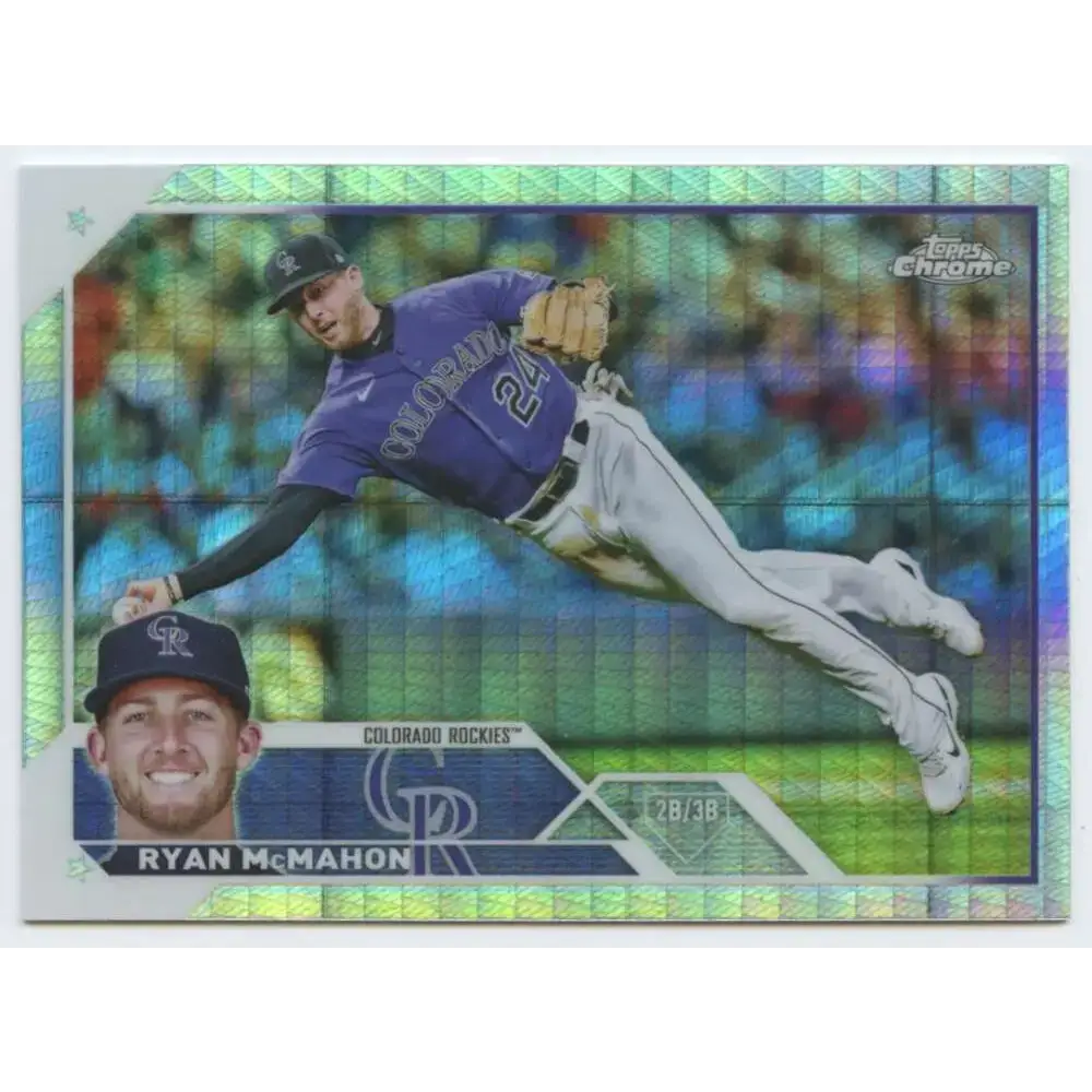 2023 Topps Chrome Refractor Prism #70 Ryan McMahon NM-MT Colorado Rockies Baseball Card - Baseball Card Single