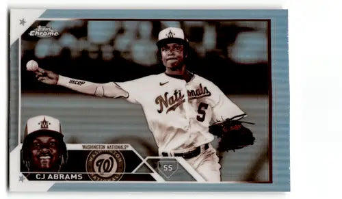 2023 Topps Chrome Refractor Sepia CJ Abrams baseball card NM-MT Nationals ID 59301