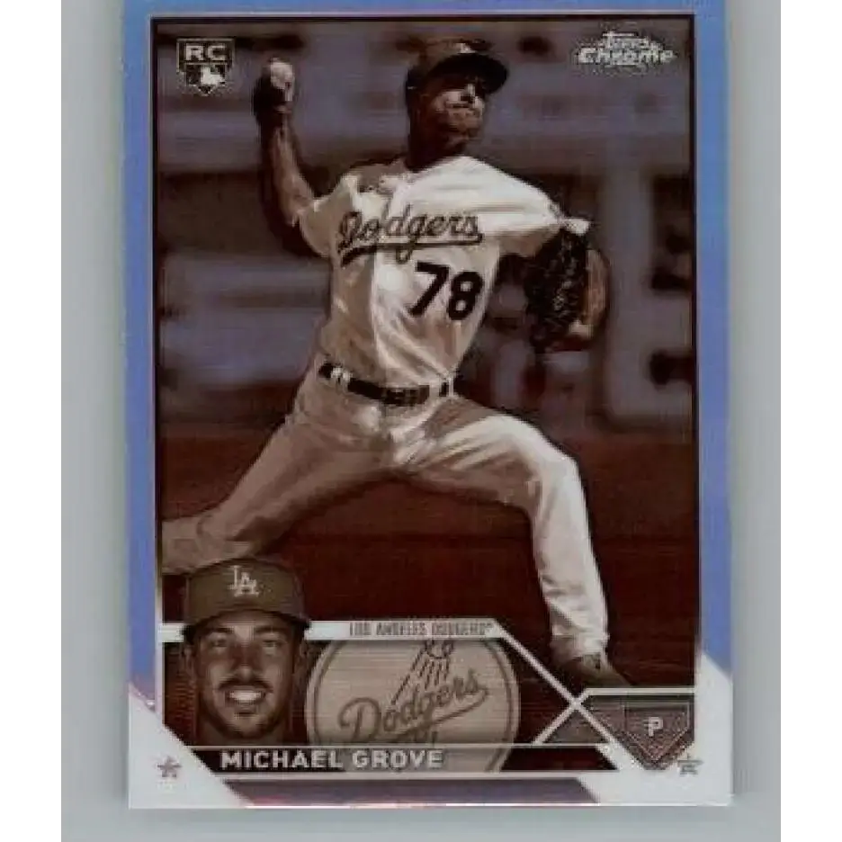 2023 Topps Chrome Refractor Sepia #22 Michael Grove NM-MT RC Rookie Los Angeles Dodgers