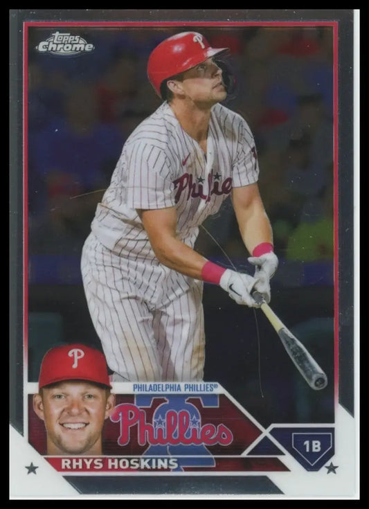 2023 Topps Chrome Rhys Hoskins 25 Philadelphia Phillies NM - Baseball Card Single
