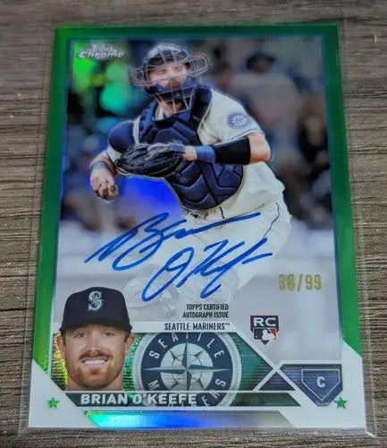 2023 Topps Chrome Rookie Autograph Refractor Green #RA-BO Brian O’Keefe ID:59291 - Baseball Card Single