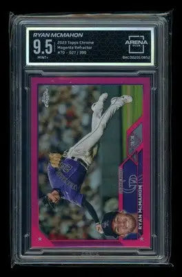 2023 Topps Chrome Ryan McMahon #70 Magenta Refractor 027/399 Arena Club 9.5 - Baseball Card Single