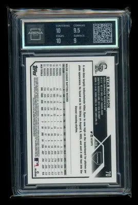 2023 Topps Chrome Ryan McMahon #70 Magenta Refractor 027/399 Arena Club 9.5 - Baseball Card Single