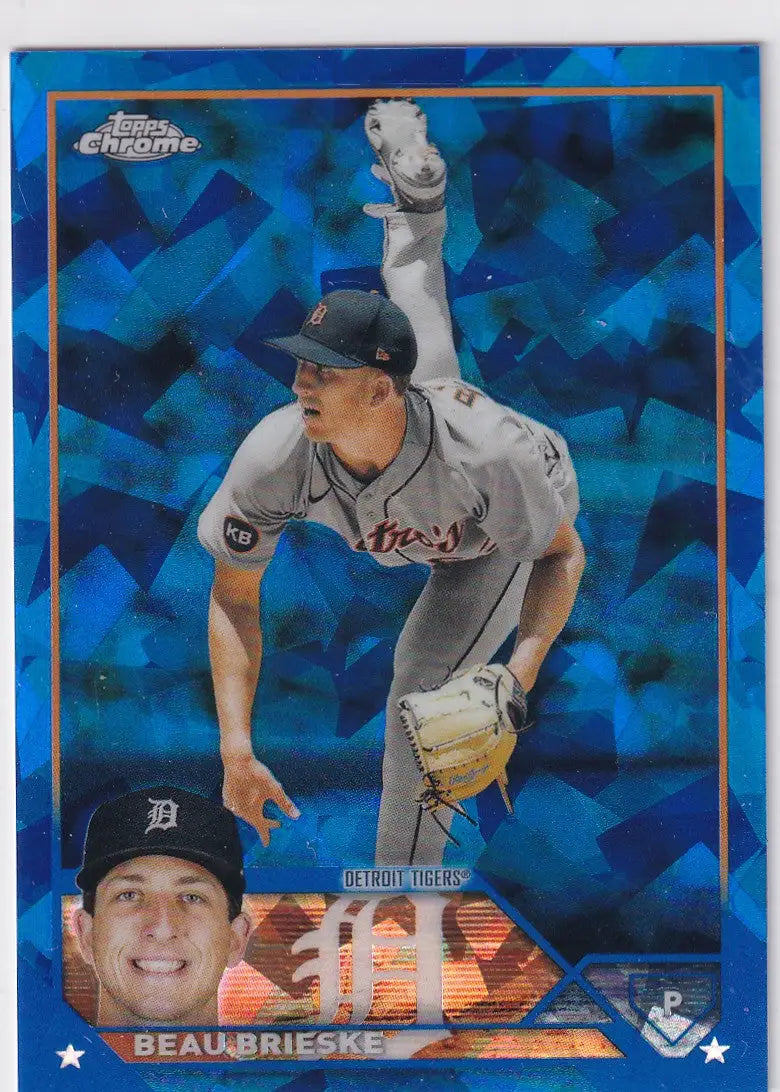 2023 TOPPS CHROME SAPPHIRE #184 BEAU BRIESKE- DETROIT TIGERS - Baseball Card Single