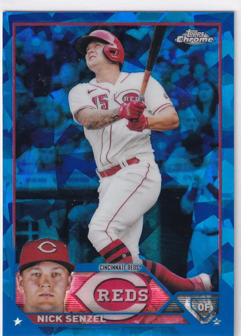 2023 TOPPS CHROME SAPPHIRE #345 NICK SENZEL- CINCINNATI REDS - Baseball Card Single