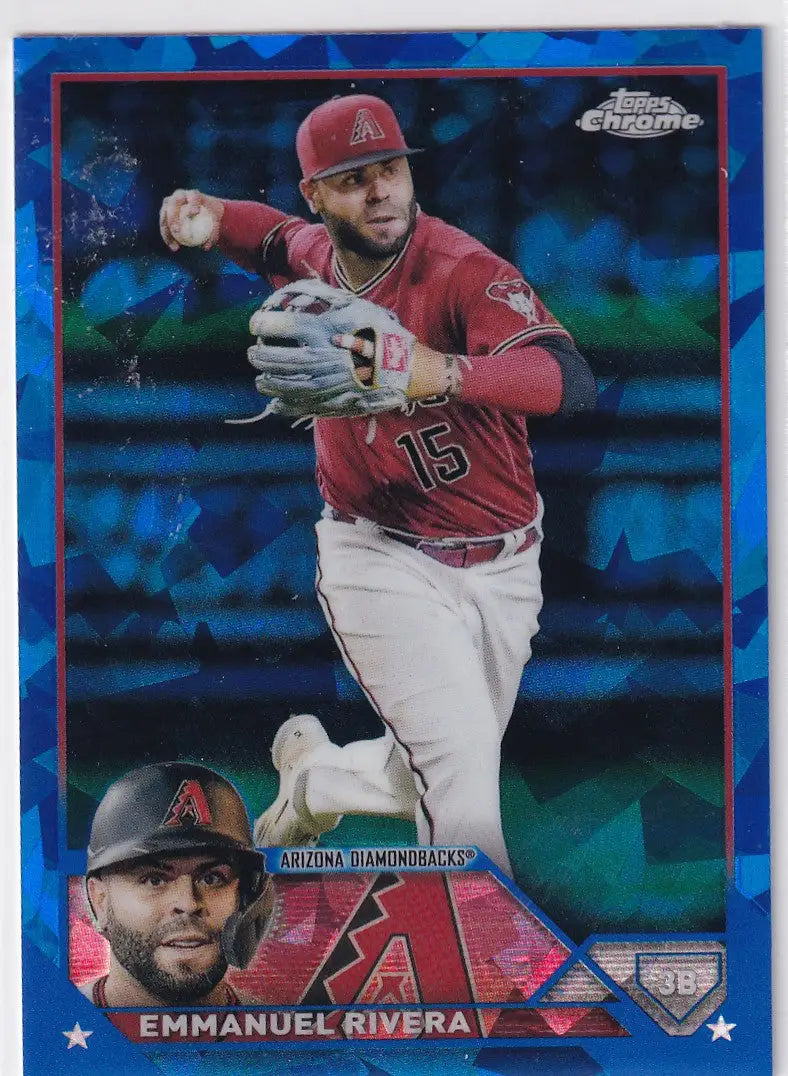 2023 TOPPS CHROME SAPPHIRE #431 EMMANUEL RIVERA- ARIZONA DIAMONDBACKS - Baseball Card Single