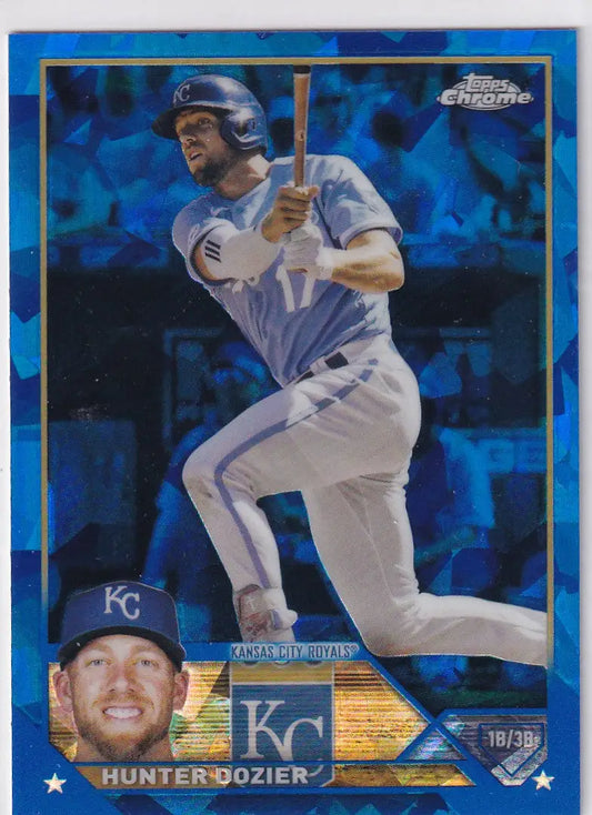 2023 TOPPS CHROME SAPPHIRE #637 HUNTER DOZIER- KANSAS CITY ROYALS - Baseball Card Single