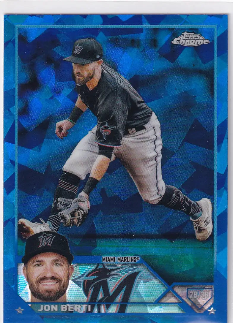 2023 TOPPS CHROME SAPPHIRE #72 JON BERTI- MIAMI MARLINS - Baseball Card Single