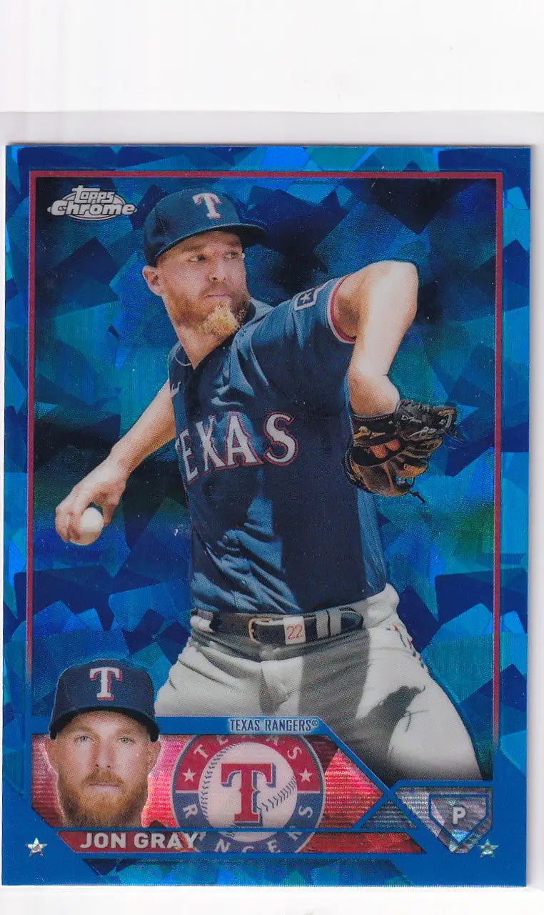 2023 TOPPS CHROME SAPPHIRE #73 JON GRAY- TEXAS RANGERS - Baseball Card Single