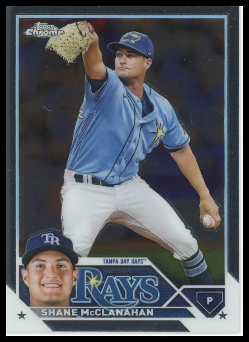2023 Topps Chrome Shane McClanahan 169 Tampa Bay Rays NM - Baseball Card Single