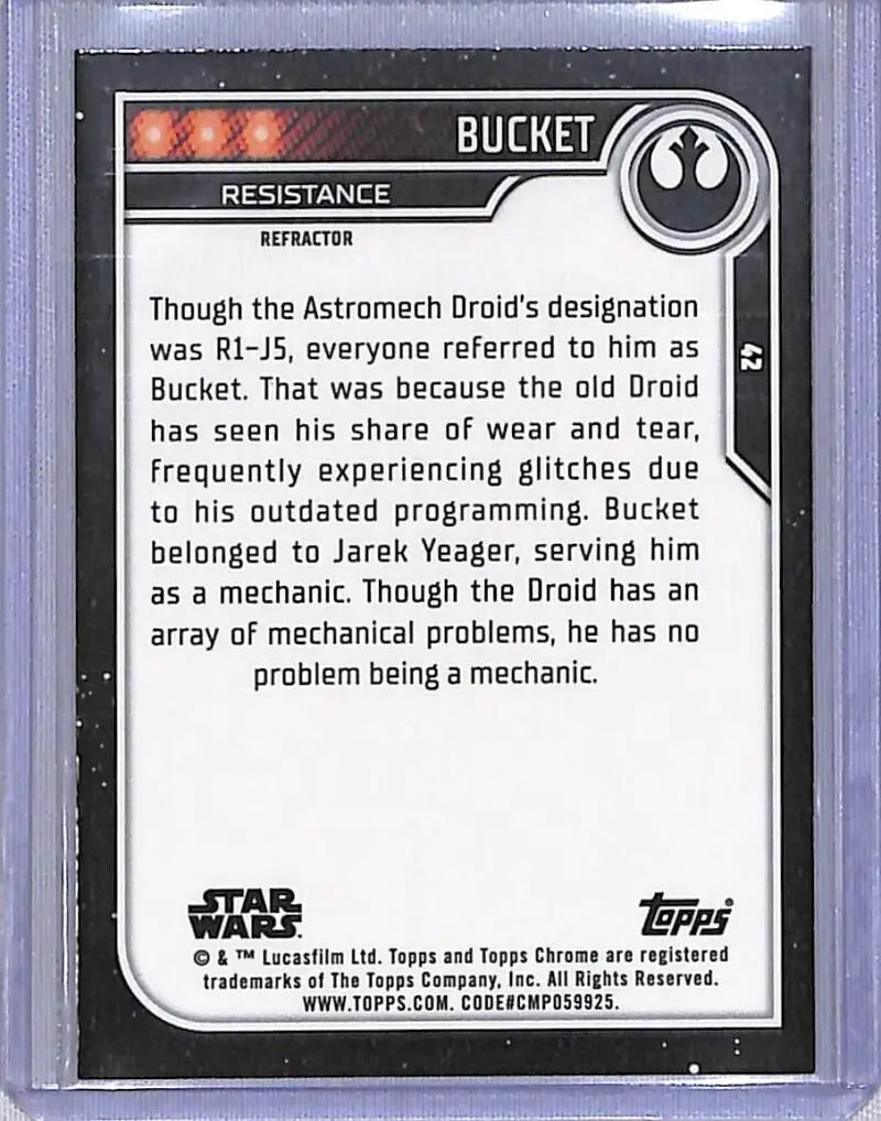 2023 Topps Chrome Star Wars #42 Bucket NM-MT - Star Wars Card Single