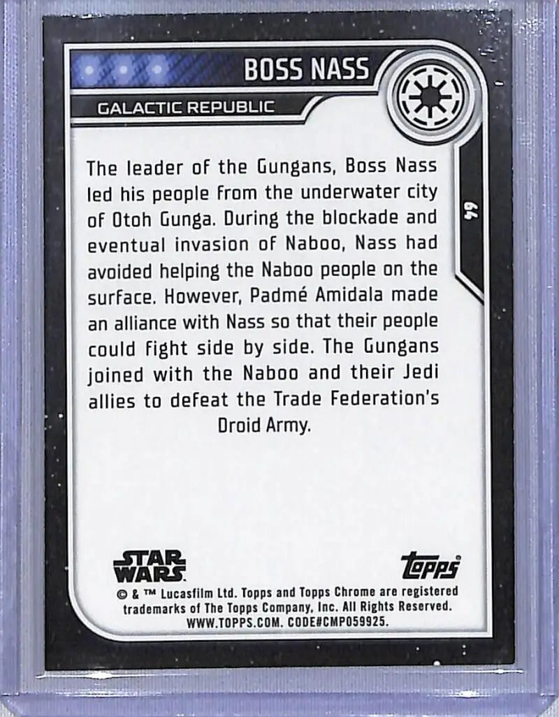 2023 Topps Chrome Star Wars #64 Brian Blessed as Boss Nass NM-MT NonSport Card - Star Wars Card Single