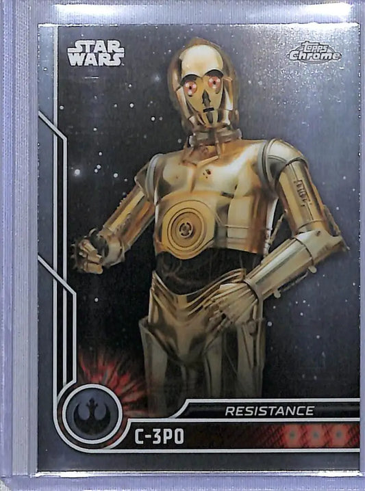 2023 Topps Chrome Star Wars #66 Anthony Daniels as C-3PO NM-MT NonSport Card - Star Wars Card Single